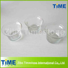 Bougeoirs en verre transparents en forme ronde